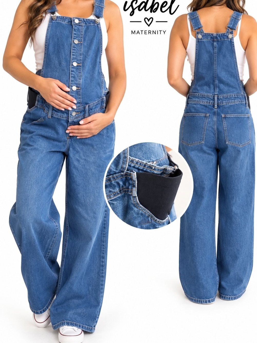 Isabel Maternity by Ingrid & Isabel Blue Denim Overalls